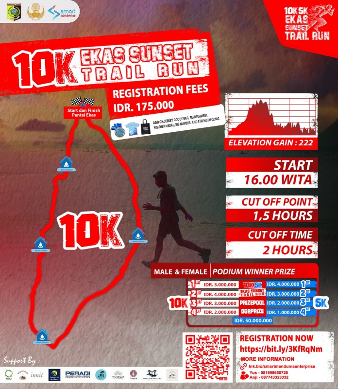 Ekas Sunset Trail Run (ESTR) 2025 - Rute 10K Ekas Sunset Trail Run (ESTR) 2025 - Rute 10K